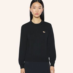 MAISON KITSUNE Black Crew Neck Sweater